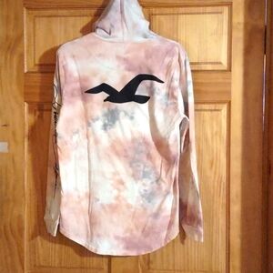 Hollister women's M tye-dye cotton hoodie